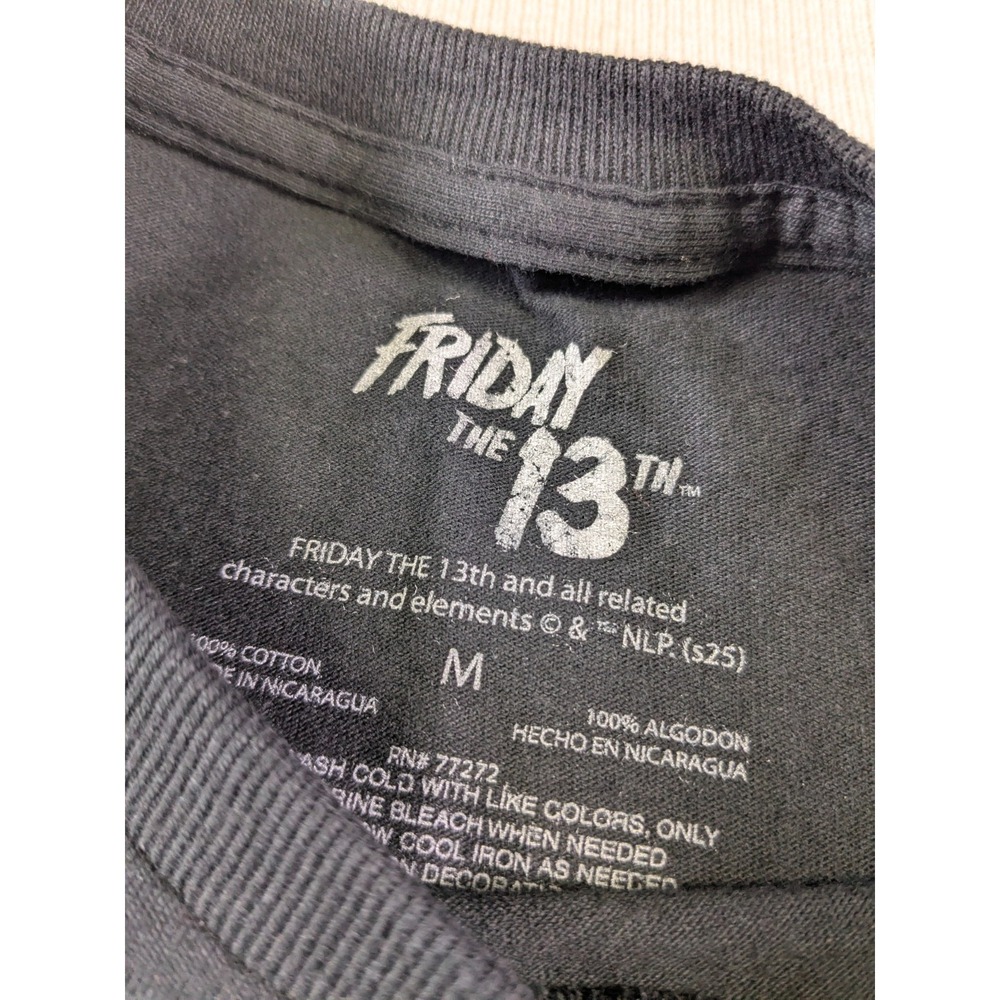 Jason Voorhees Shirt Mens Medium Black Friday The 13th New Horror Halloween 80s - Picture 3 of 7